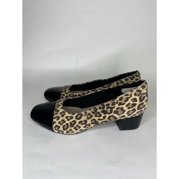 clarks collection womens shoes Pumps Heels Women Size 9M Animal Print - Picture 9 of 15